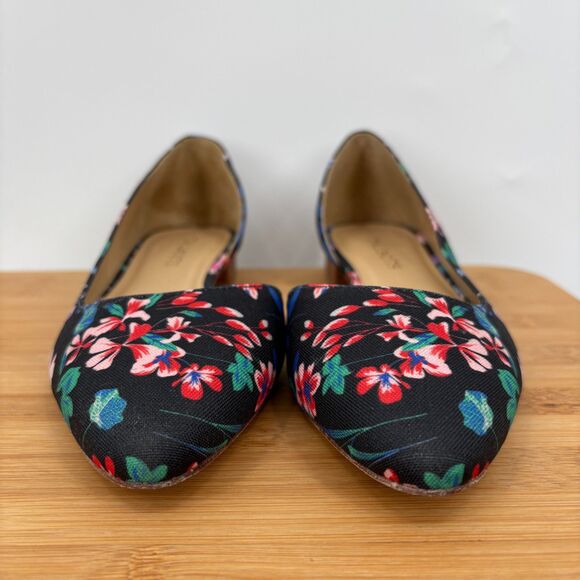 Talbots Edison D'Orsay Botanical Floral Pointed Toe Flats, Size 7 - Picture 7 of 9